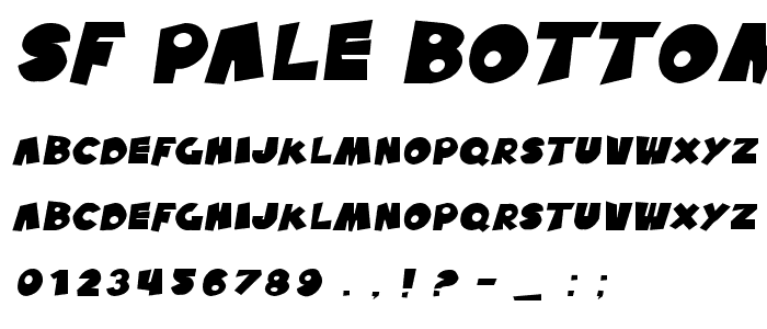 SF Pale Bottom Extended Oblique font